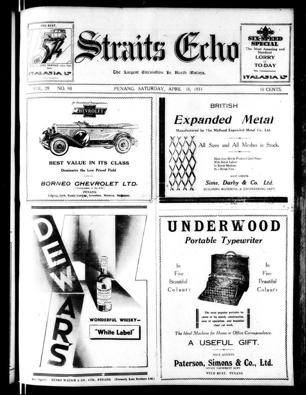 Miniature of Straits Echo 18 April 1931