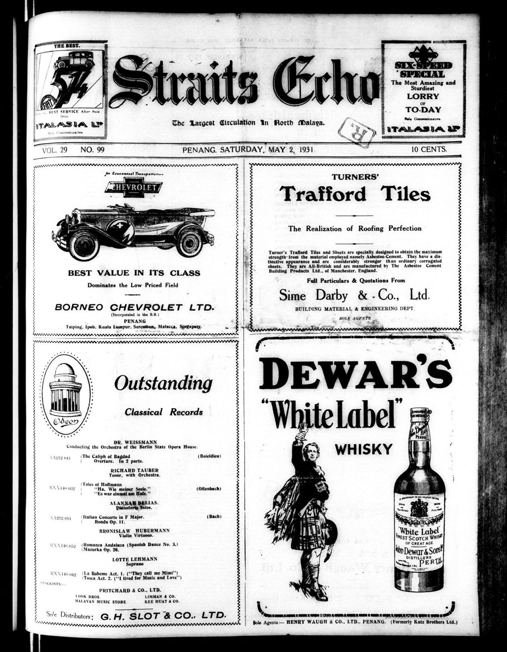 Miniature of Straits Echo 02 May 1931