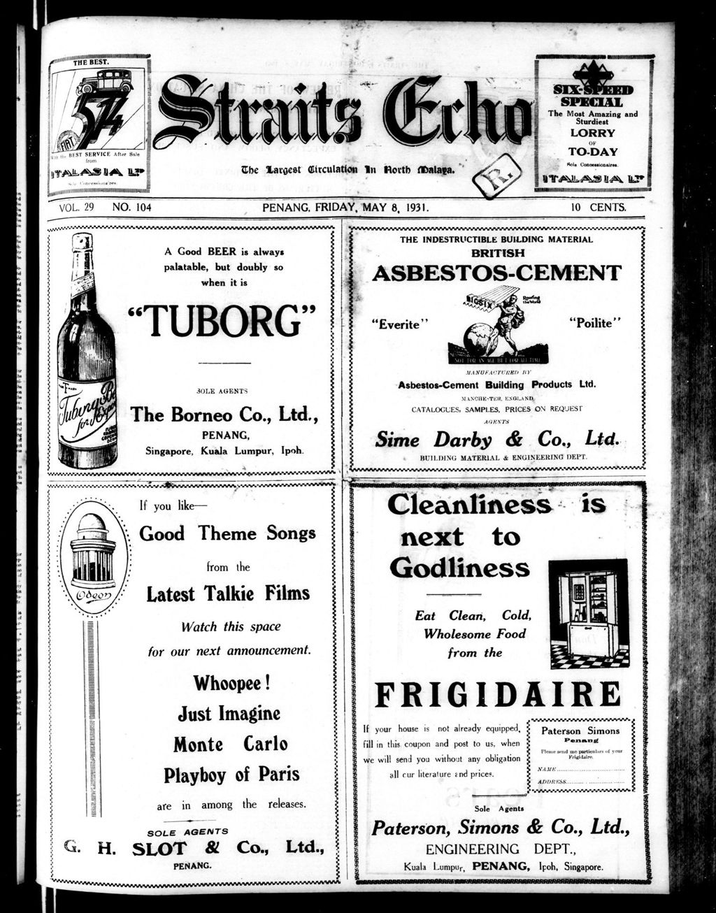 Miniature of Straits Echo 08 May 1931