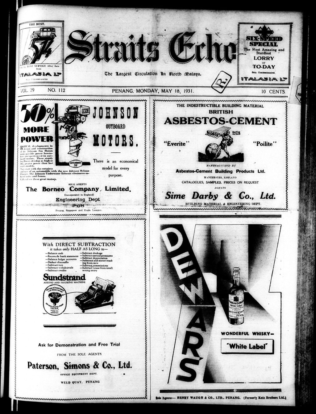 Miniature of Straits Echo 18 May 1931