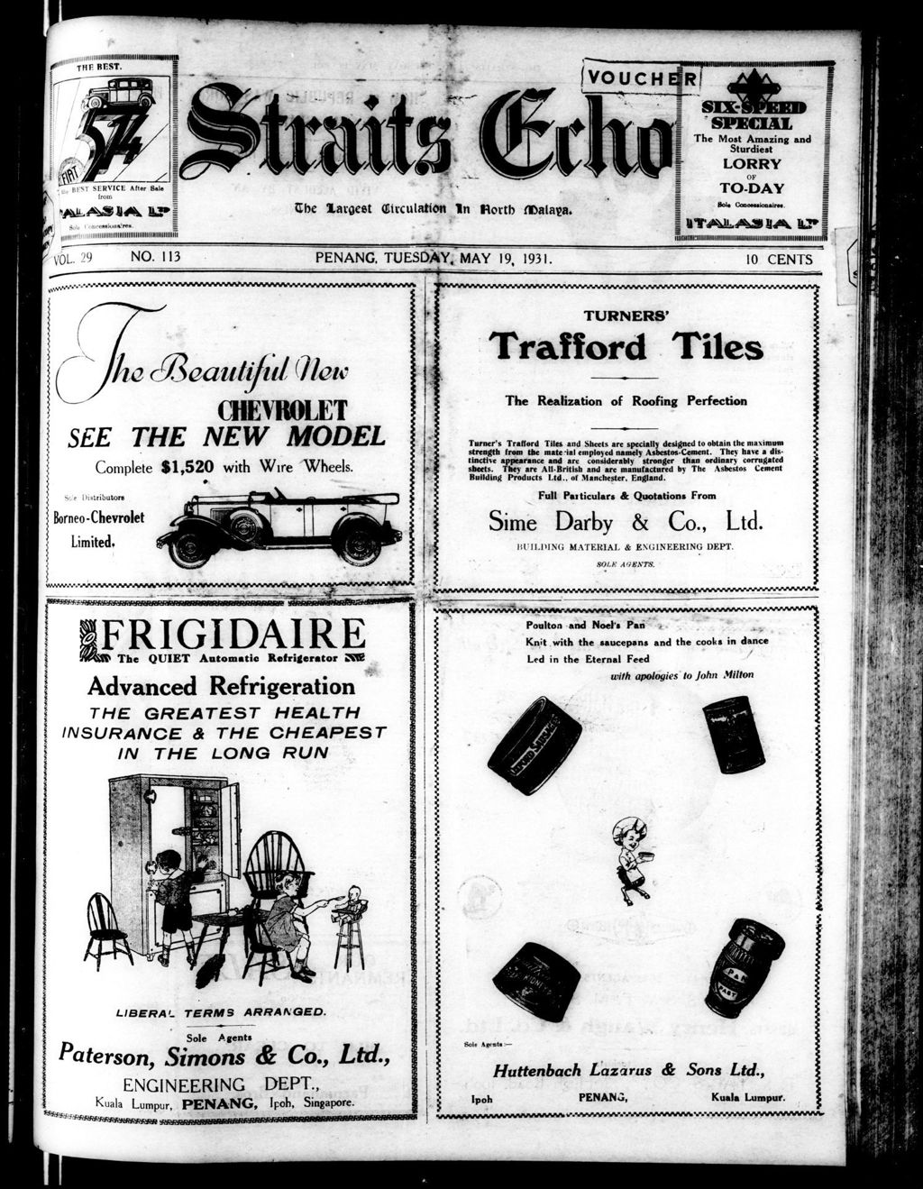 Miniature of Straits Echo 19 May 1931