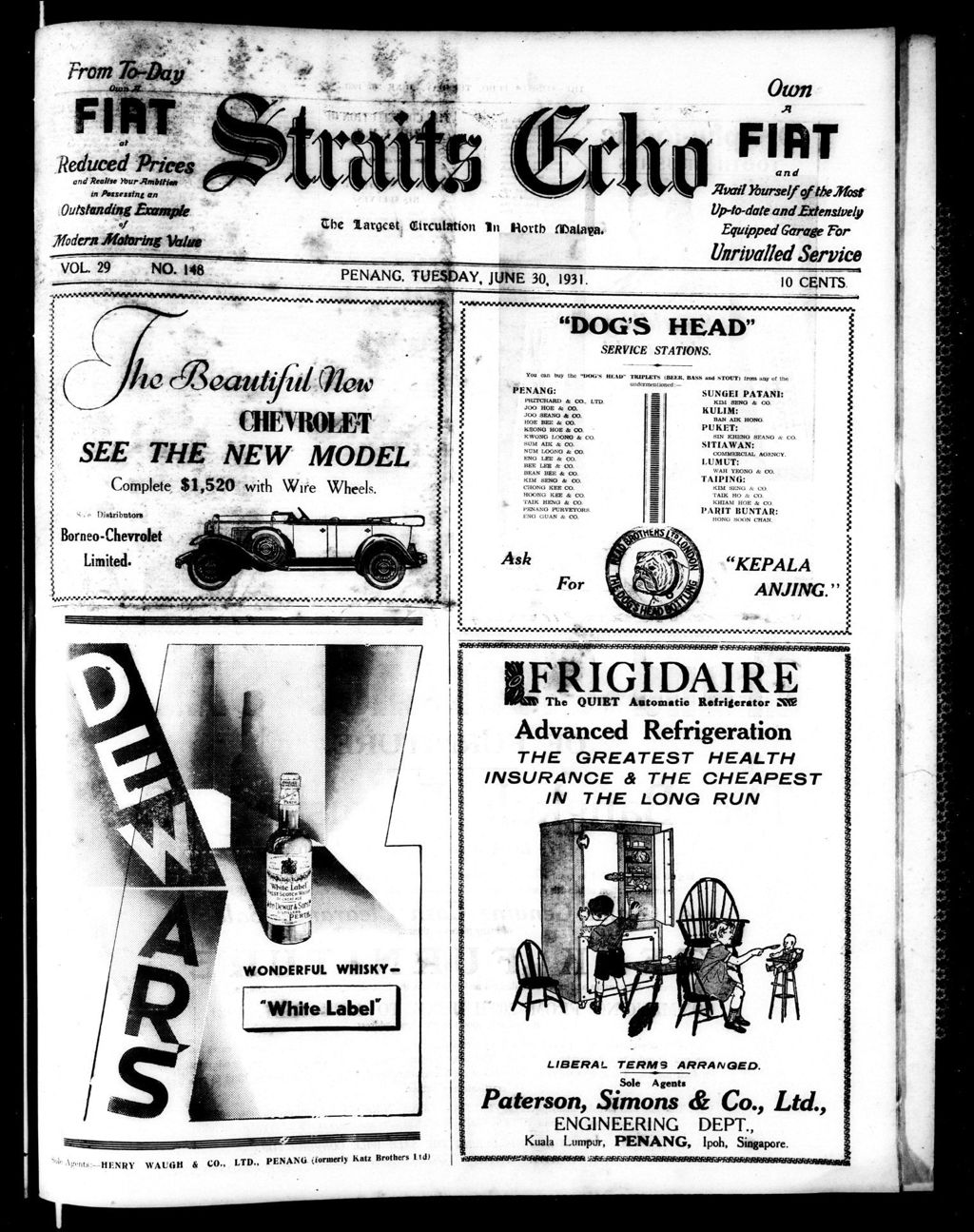 Miniature of Straits Echo 30 June 1931