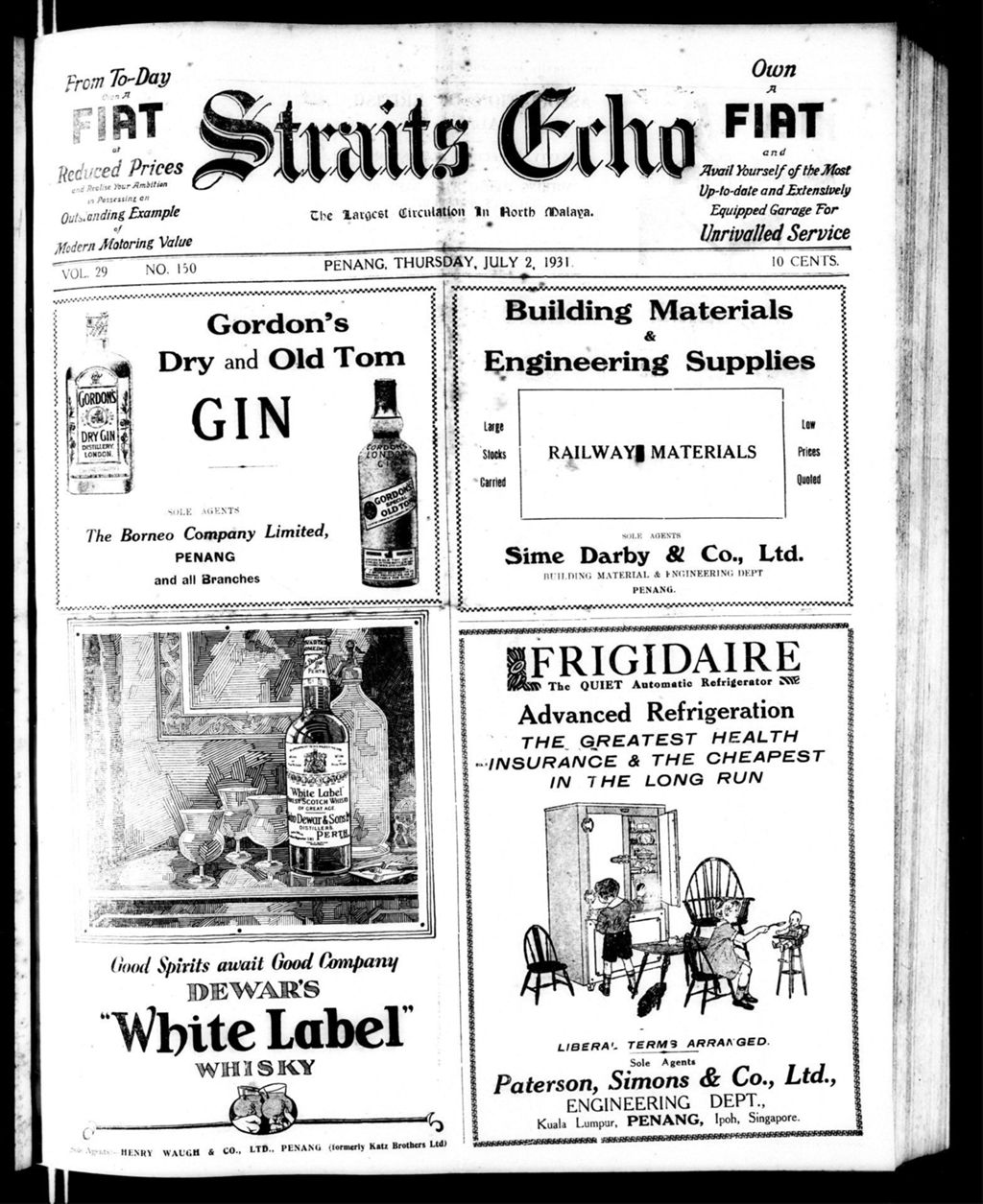 Miniature of Straits Echo 02 July 1931