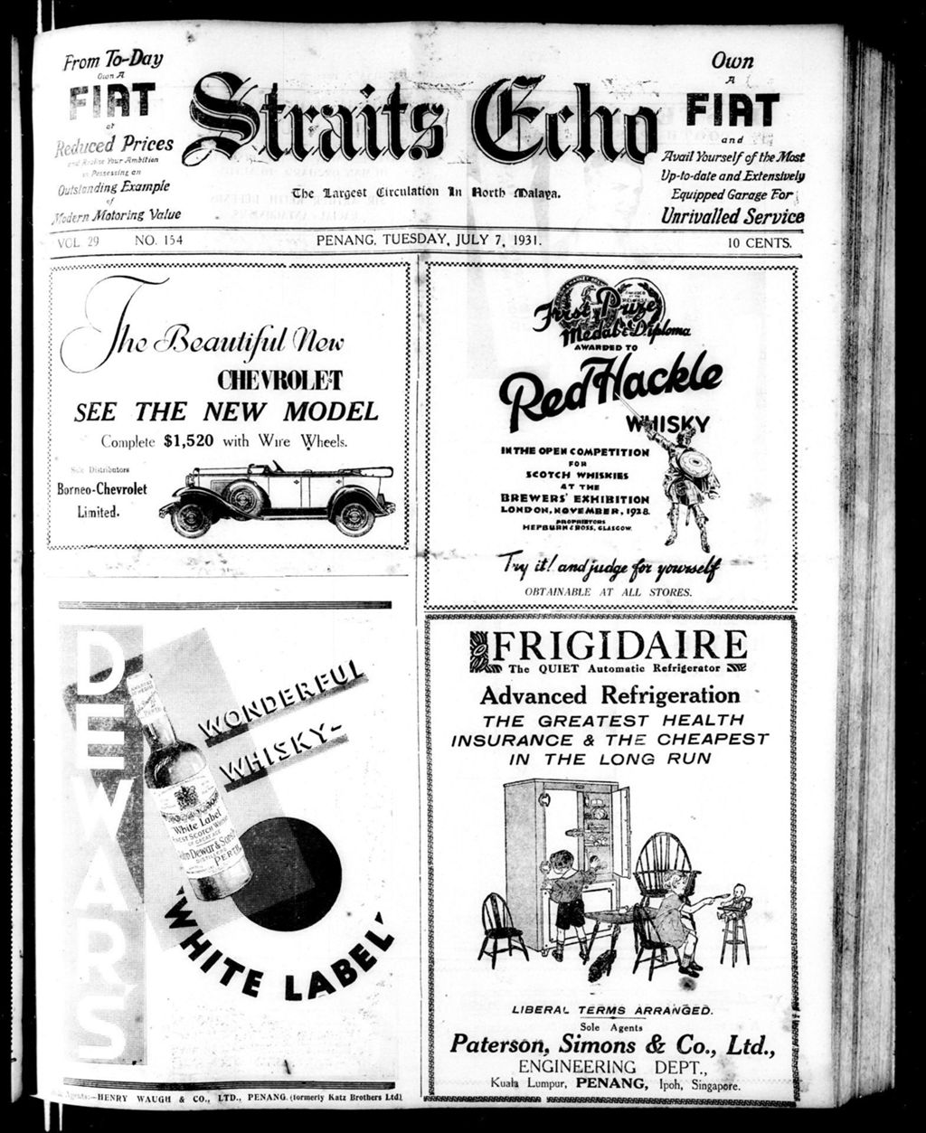 Miniature of Straits Echo 07 July 1931