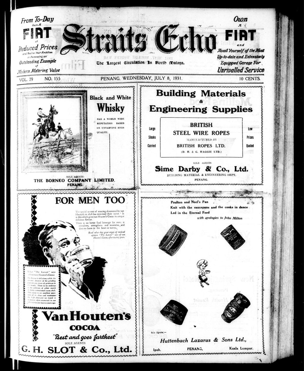 Miniature of Straits Echo 08 July 1931