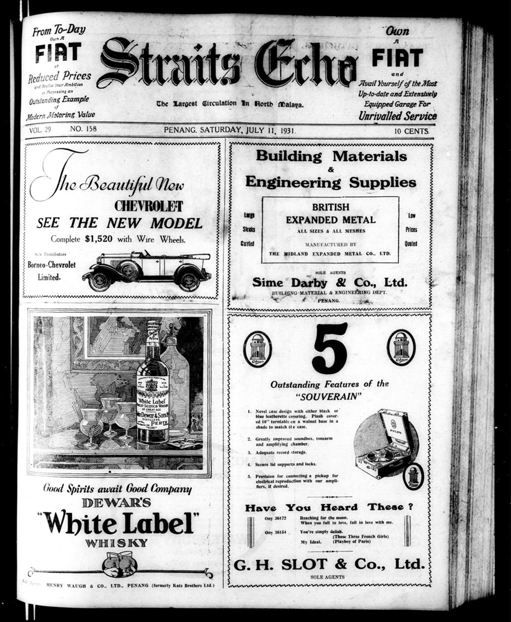 Miniature of Straits Echo 11 July 1931