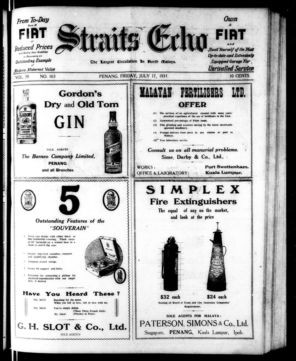 Miniature of Straits Echo 17 July 1931