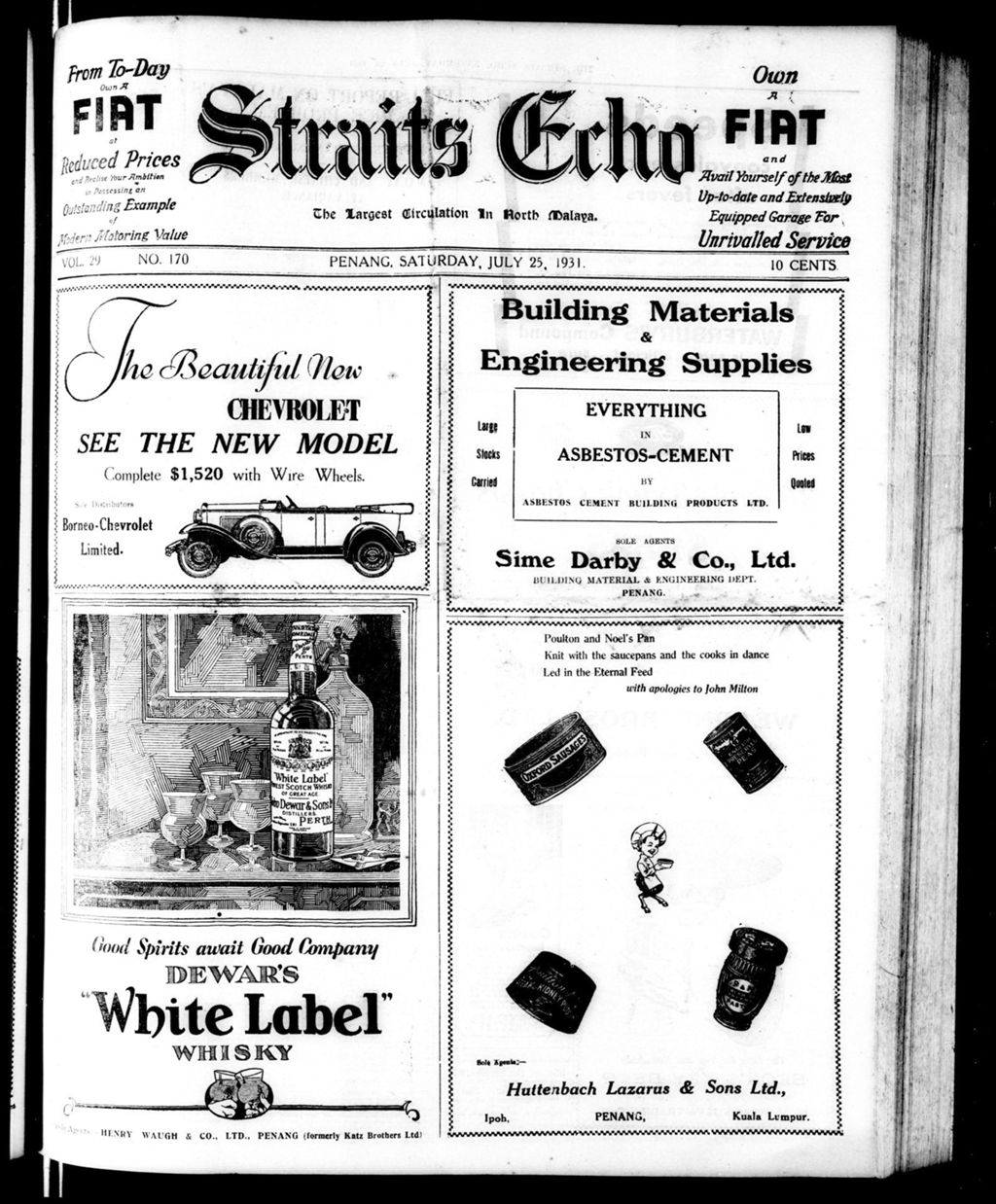 Miniature of Straits Echo 25 July 1931