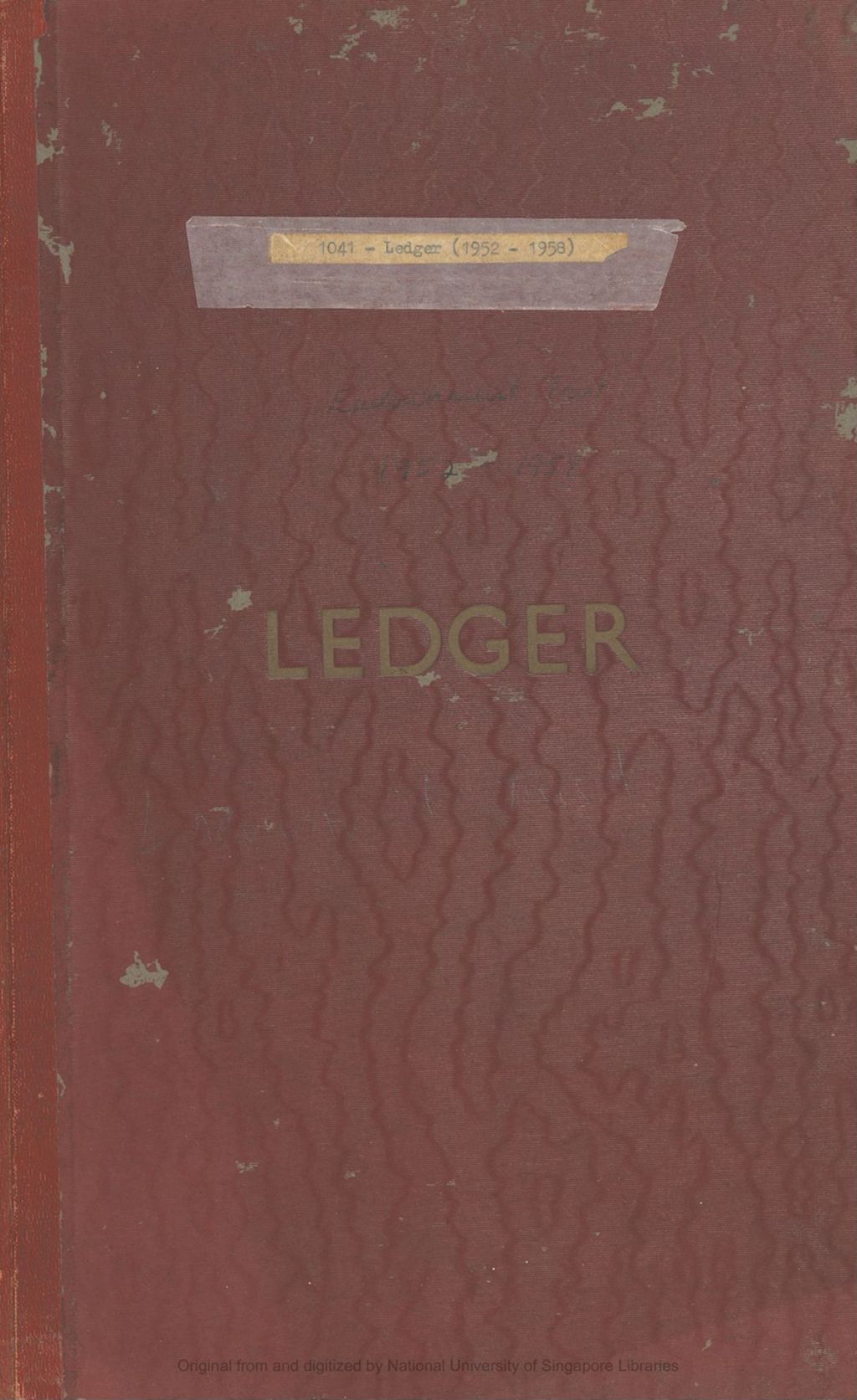 Miniature of Estate of Yeap Chor Ee: Endowment trust ledger (1952-1958)