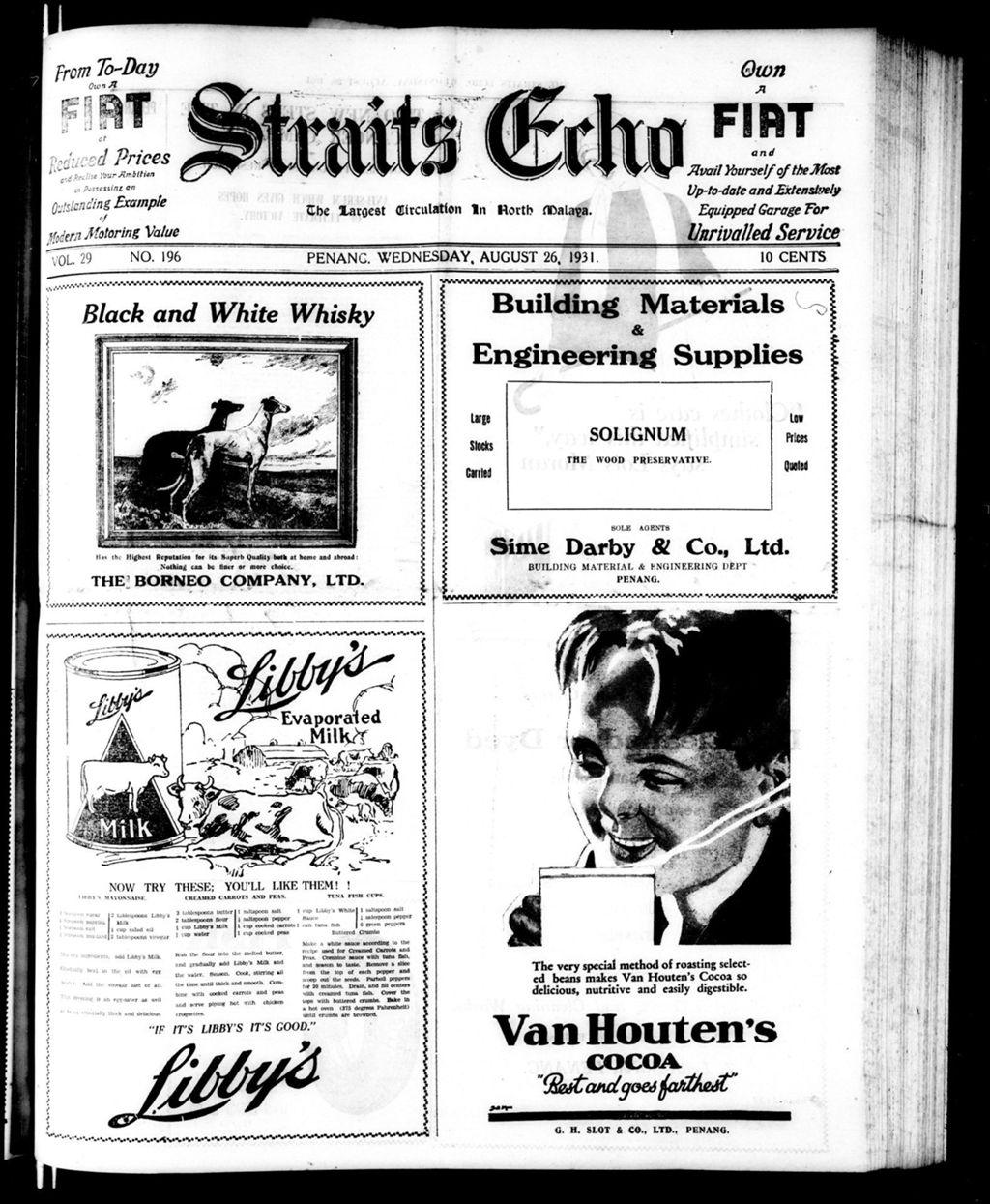 Miniature of Straits Echo 26 August 1931