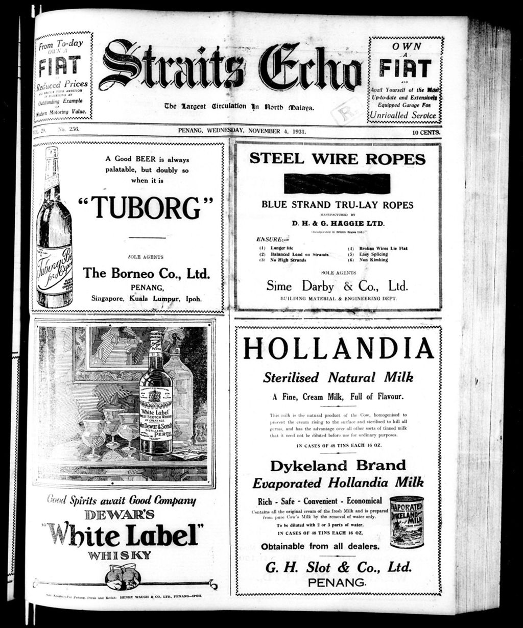 Miniature of Straits Echo 04 November 1931