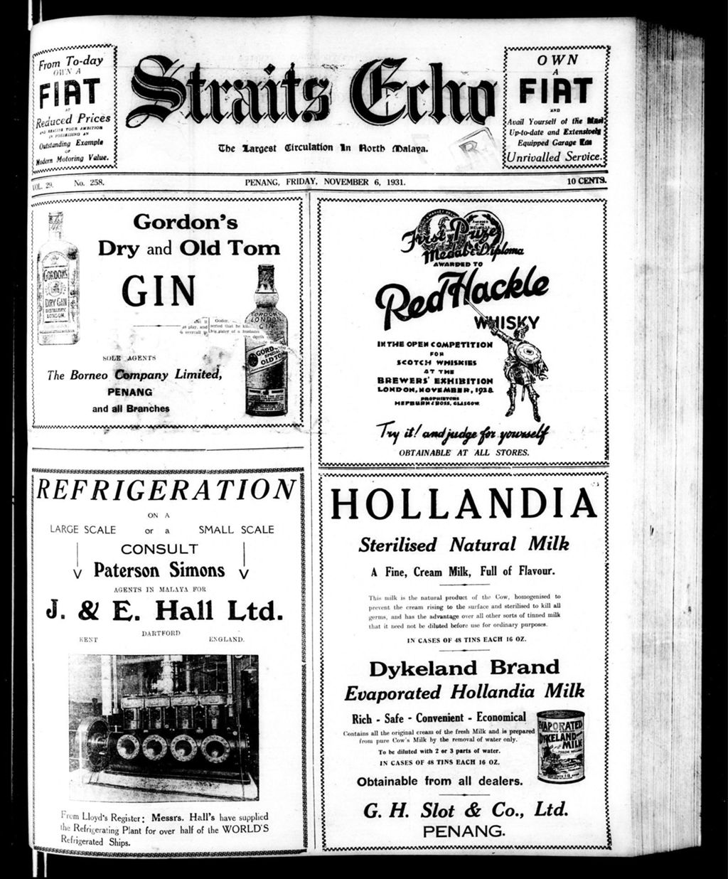 Miniature of Straits Echo 06 November 1931