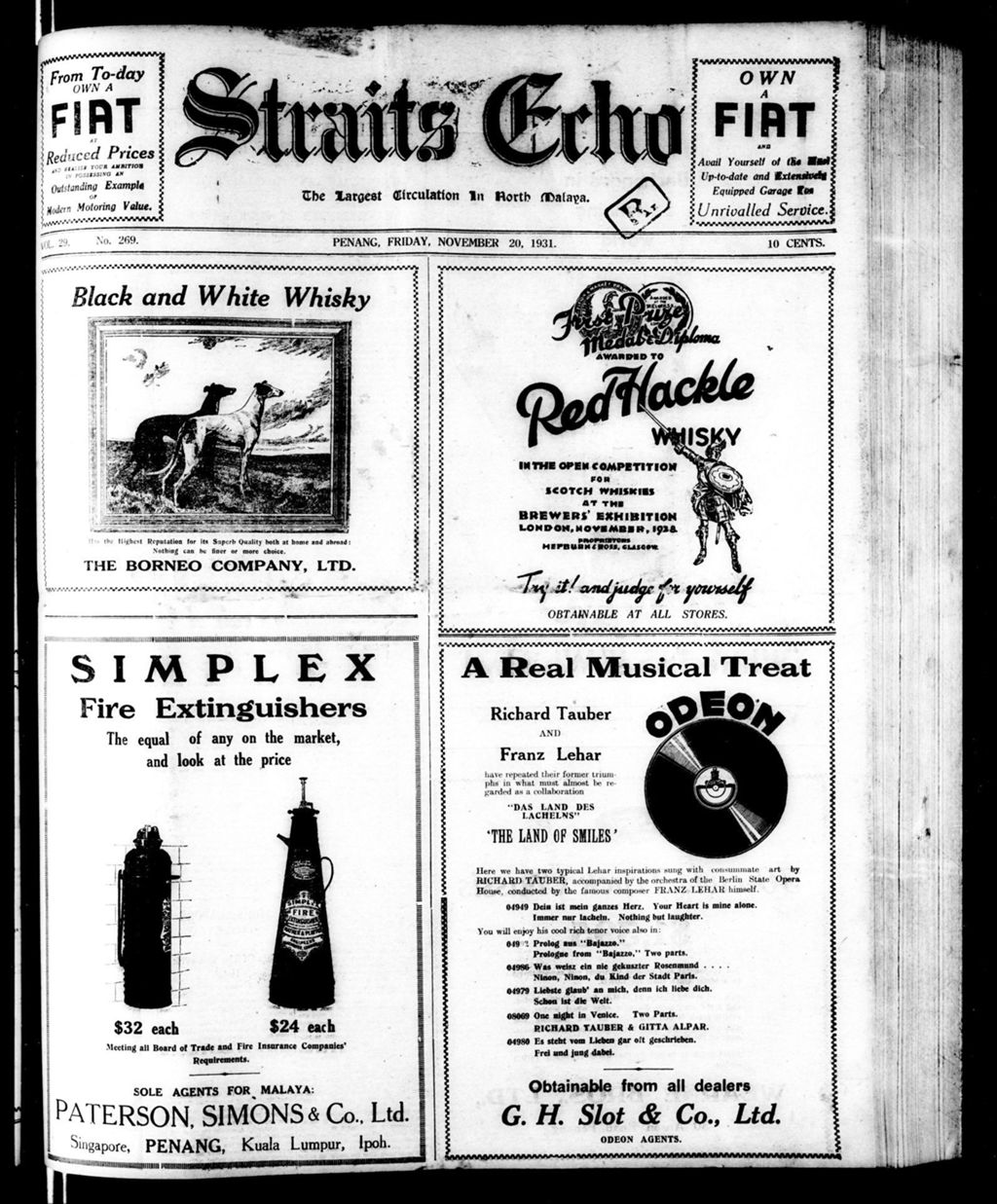 Miniature of Straits Echo 20 November 1931