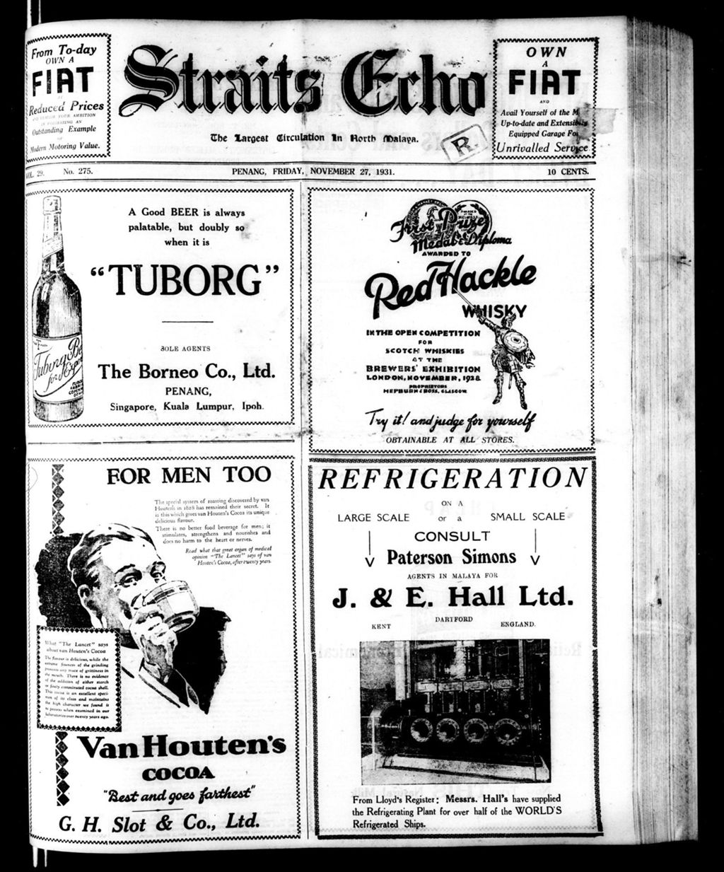 Miniature of Straits Echo 27 November 1931