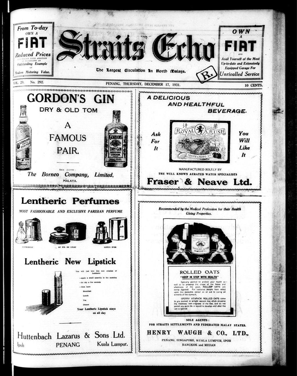 Miniature of Straits Echo 17 December 1931