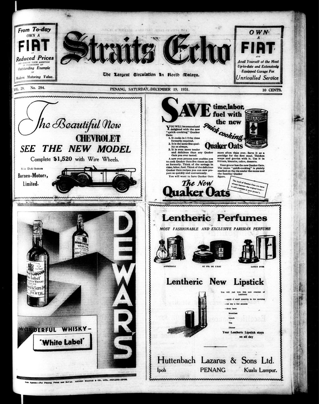 Miniature of Straits Echo 19 December 1931