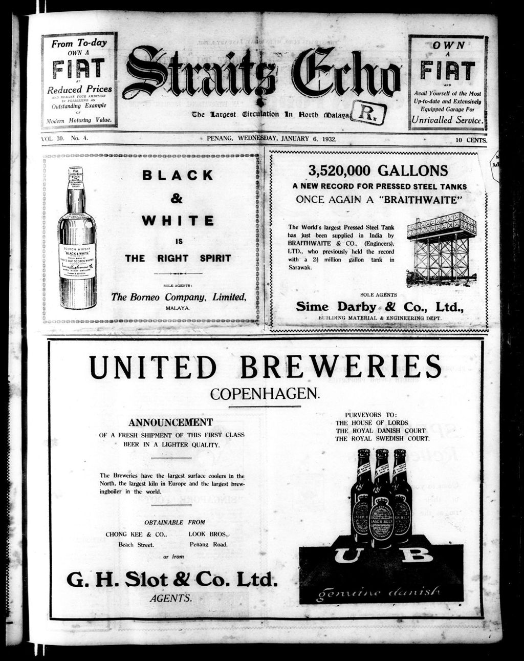 Miniature of Straits Echo 06 January 1932