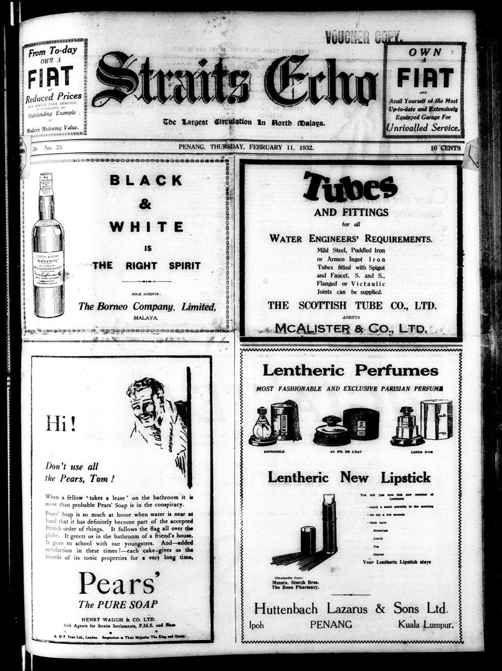 Miniature of Straits Echo 11 February 1932