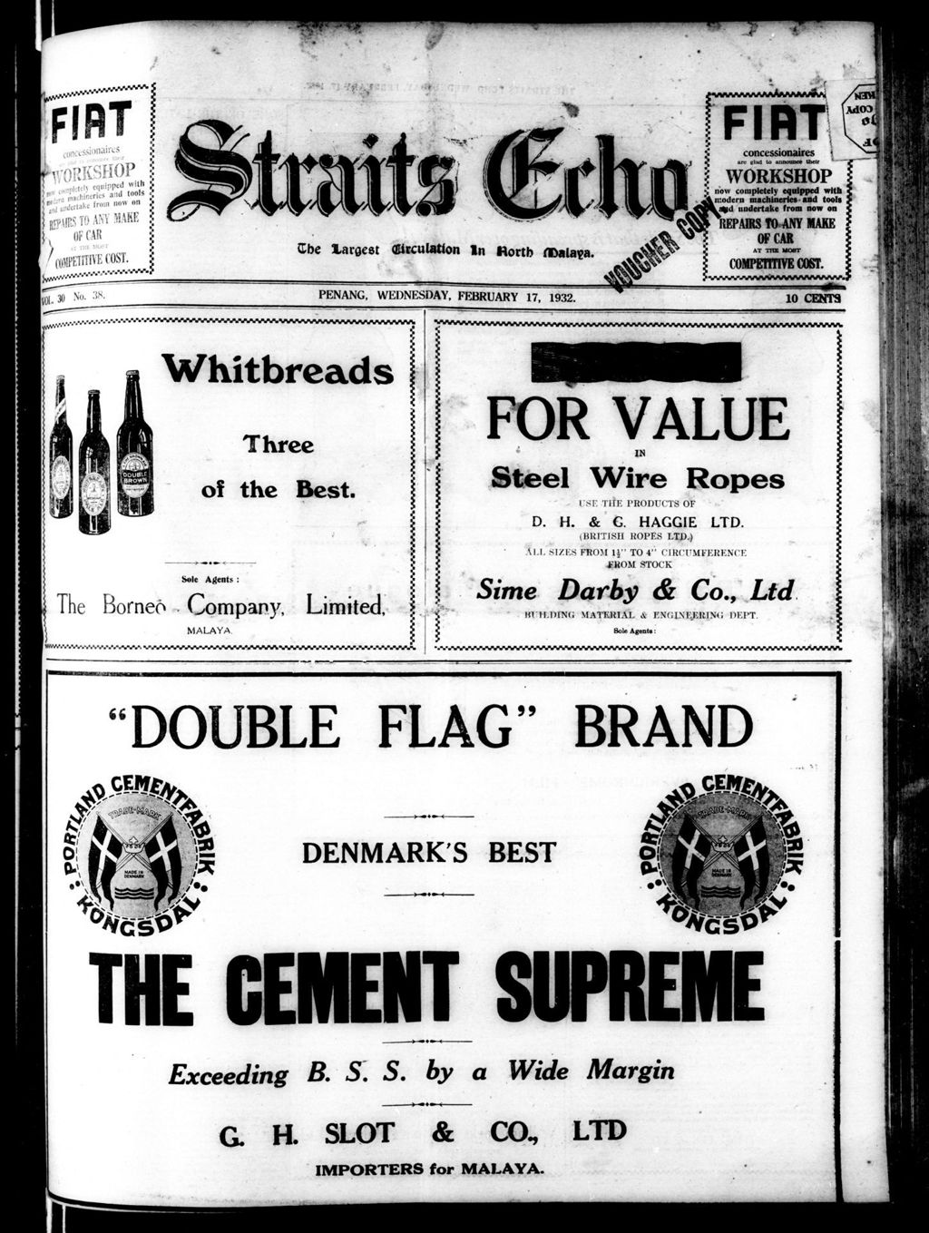 Miniature of Straits Echo 17 February 1932