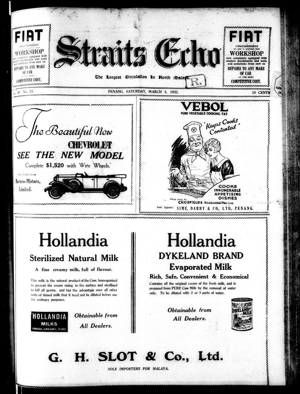 Miniature of Straits Echo 05 March 1932