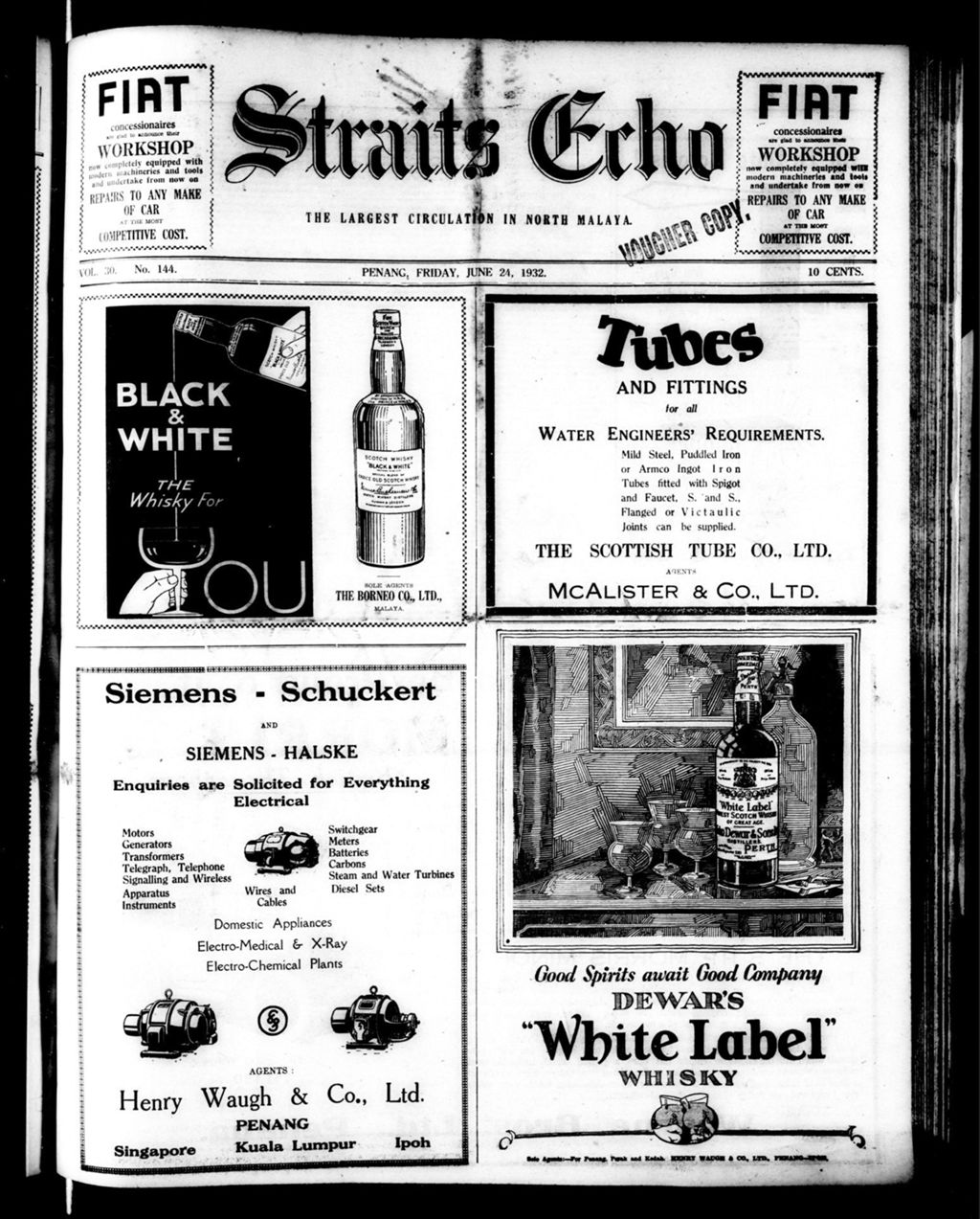 Miniature of Straits Echo 24 June 1932