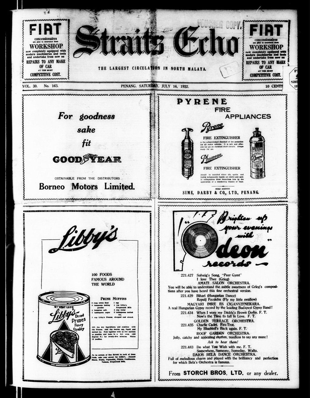 Miniature of Straits Echo 16 July 1932