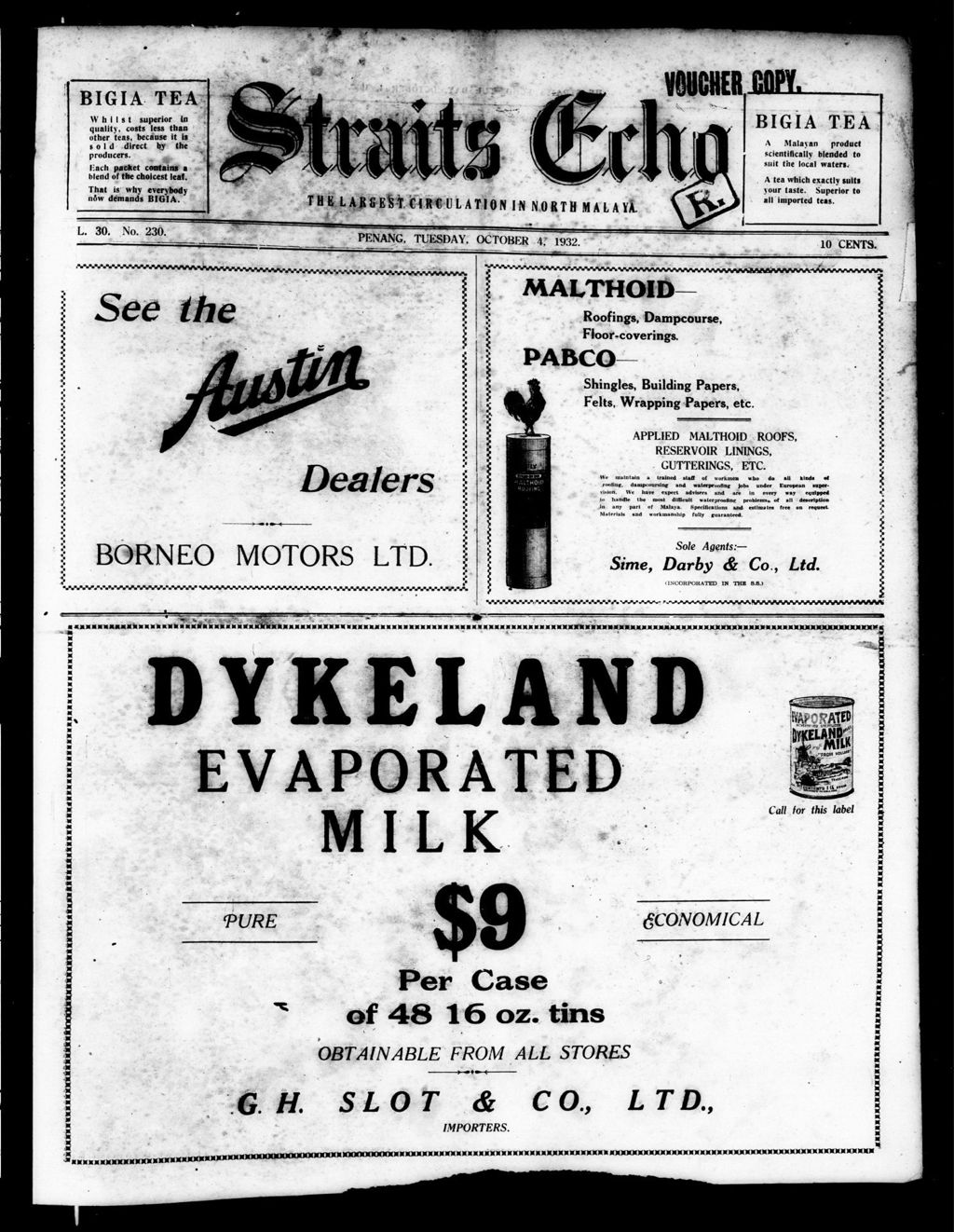 Miniature of Straits Echo 04 October 1932