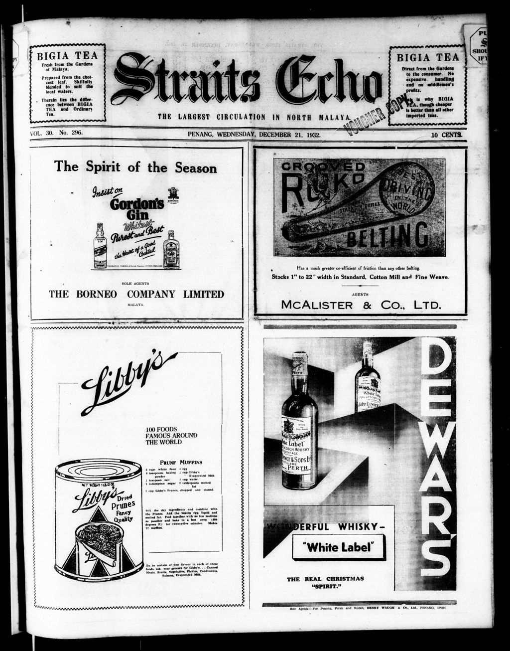 Miniature of Straits Echo 21 December 1932