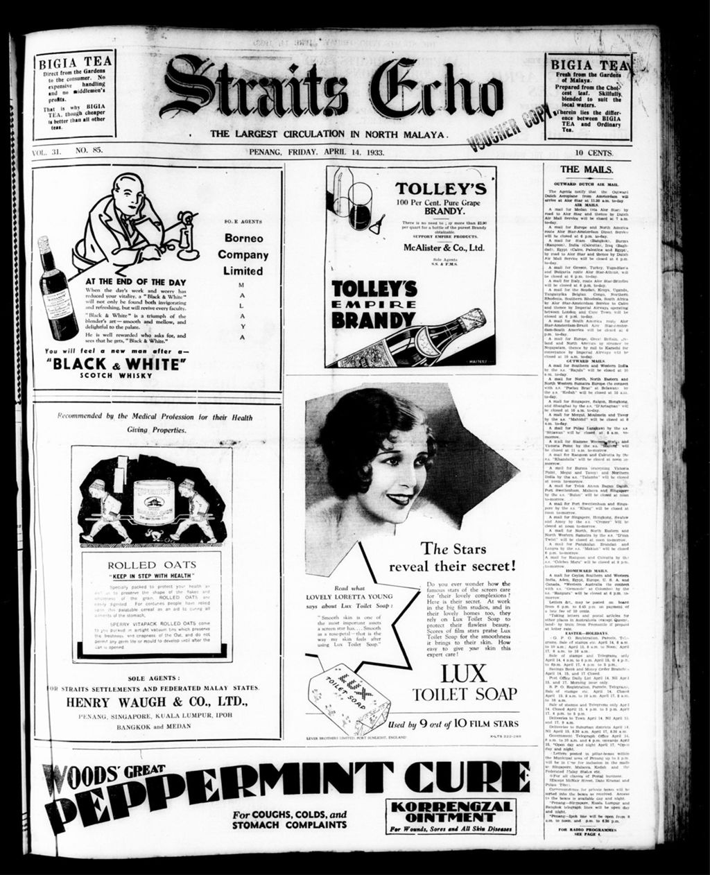 Miniature of Straits Echo 14 April 1933