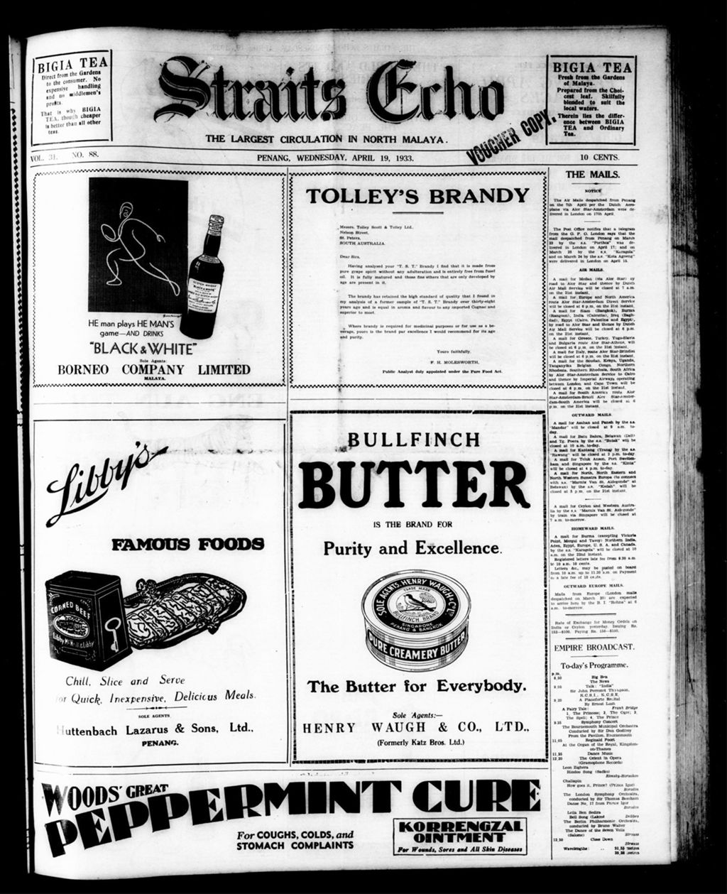 Miniature of Straits Echo 19 April 1933