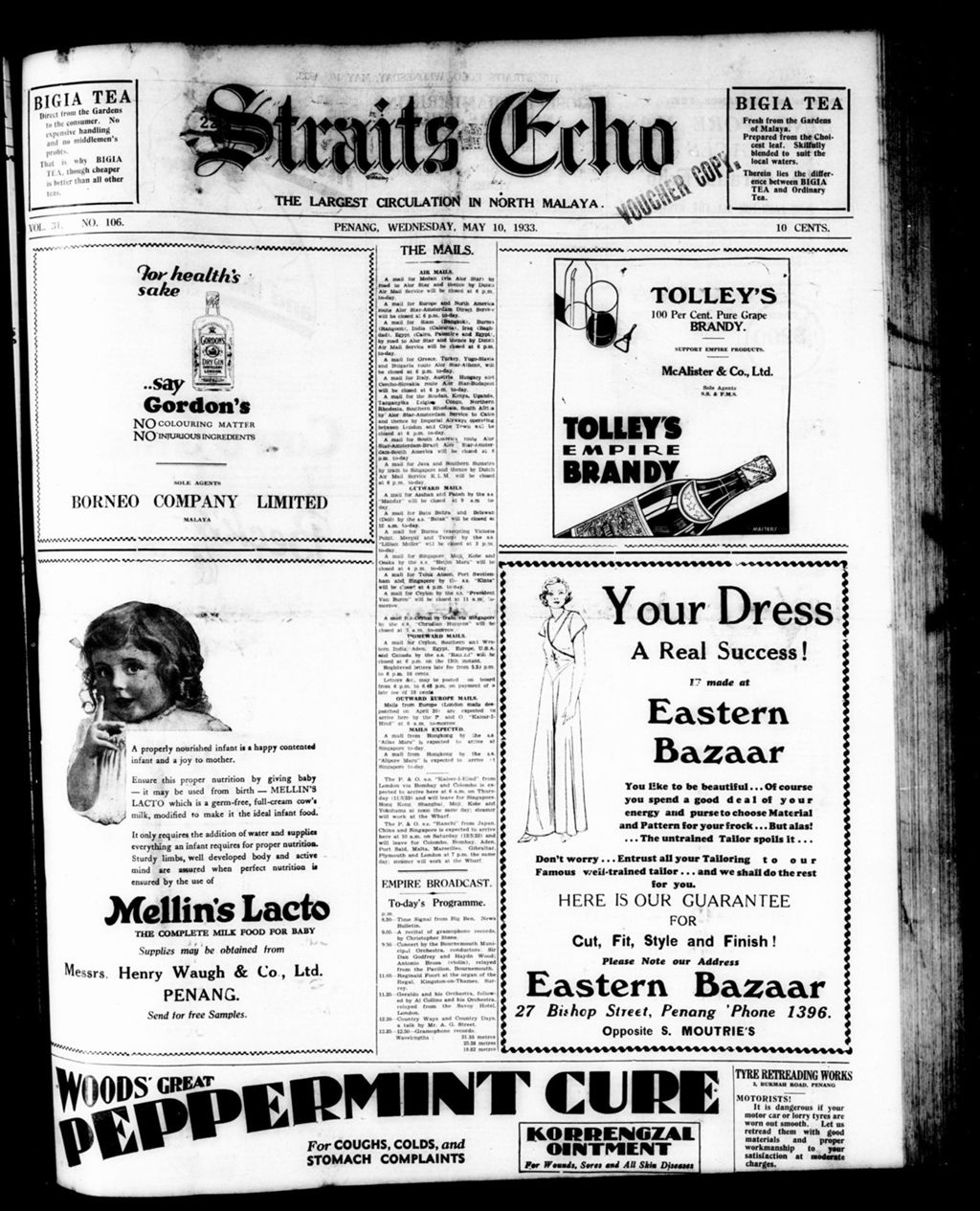 Miniature of Straits Echo 10 May 1933