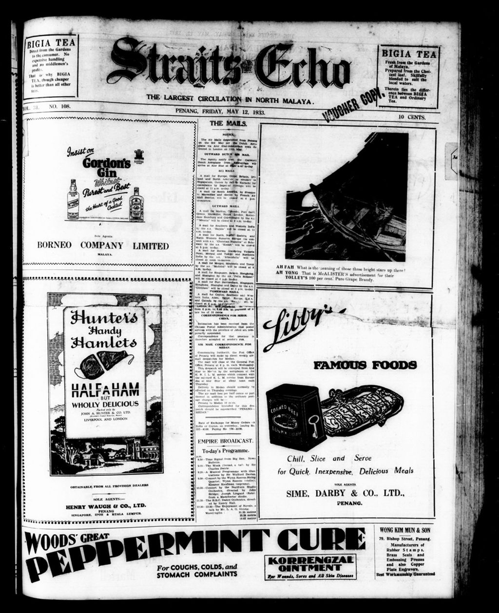 Miniature of Straits Echo 12 May 1933