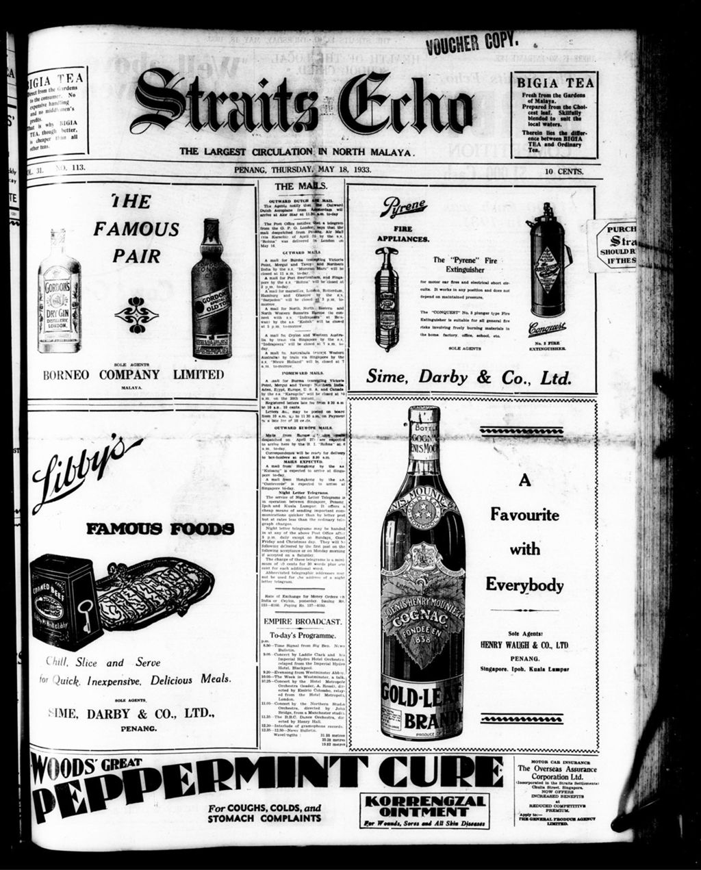 Miniature of Straits Echo 18 May 1933