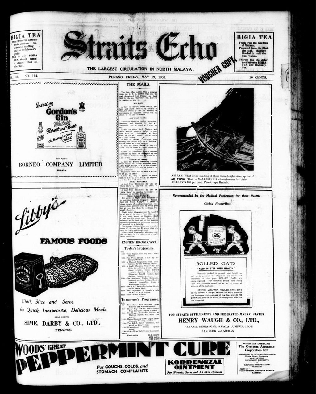 Miniature of Straits Echo 19 May 1933