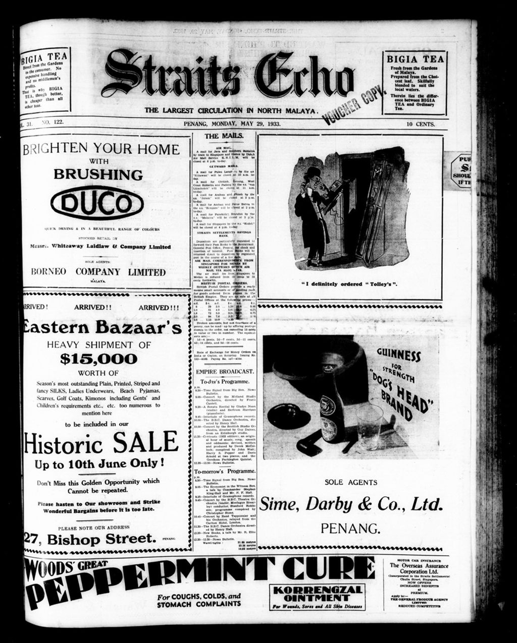 Miniature of Straits Echo 29 May 1933