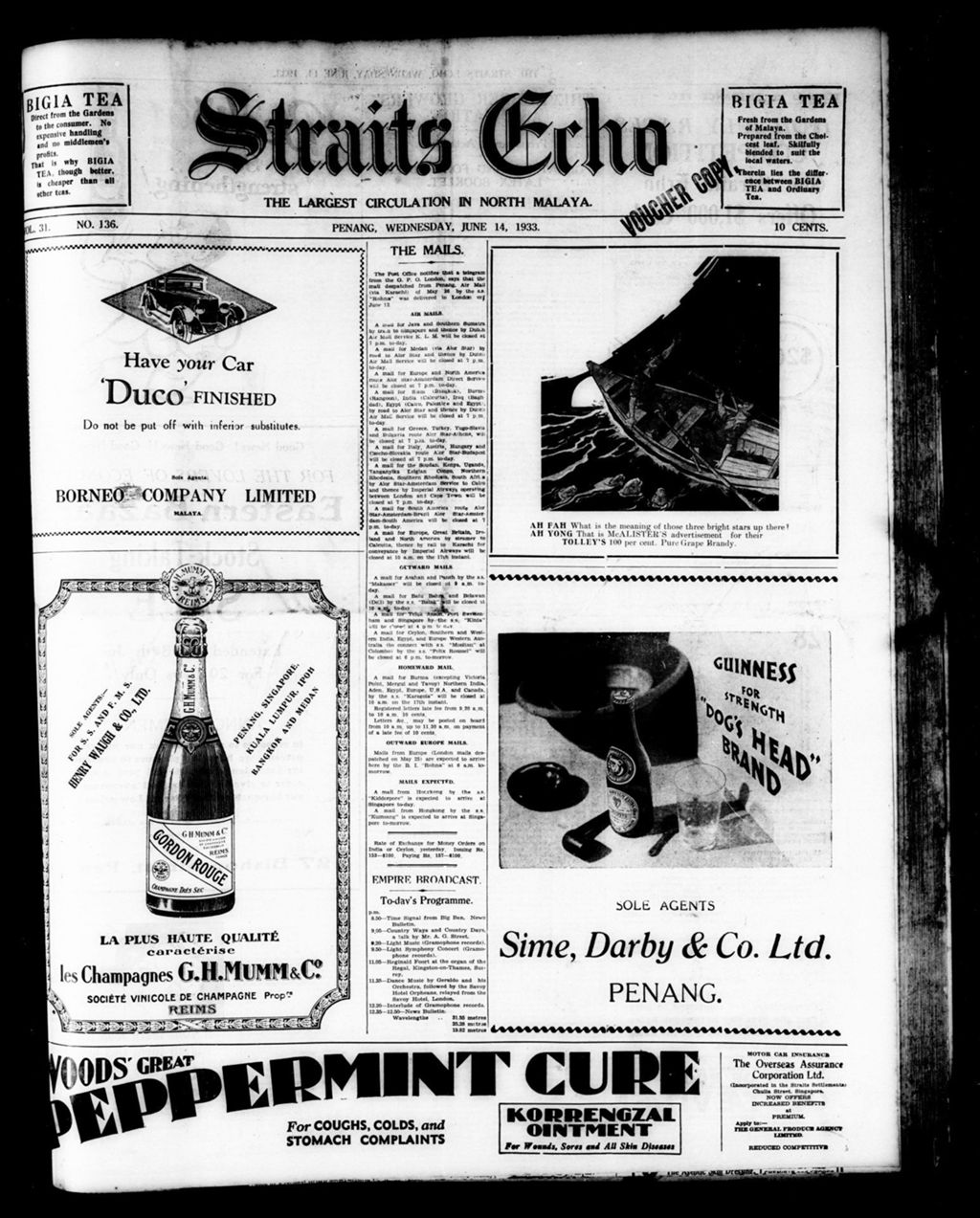 Miniature of Straits Echo 14 June 1933