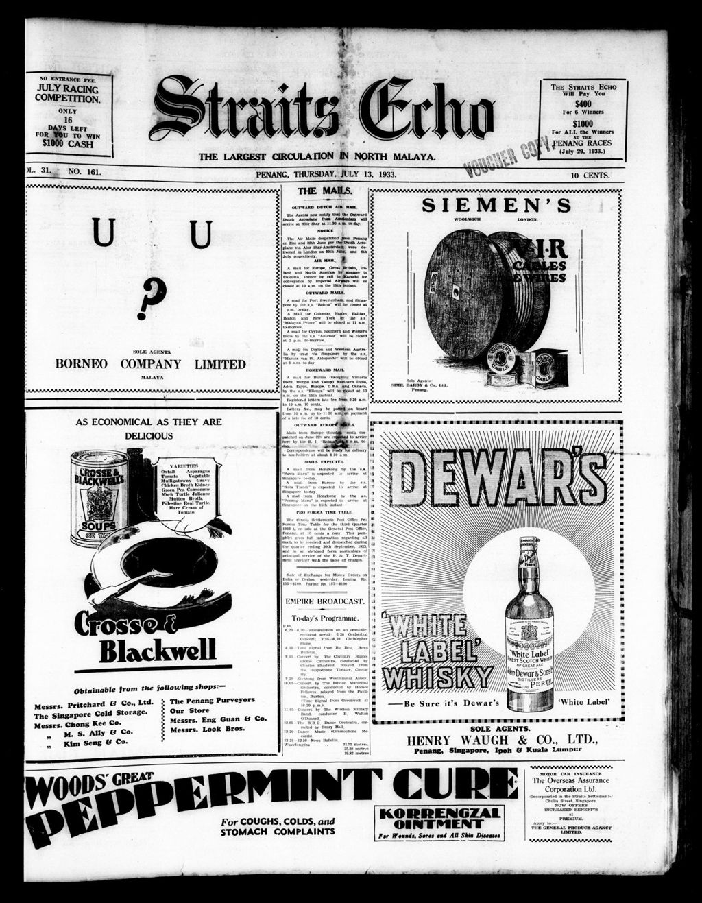 Miniature of Straits Echo 13 July 1933