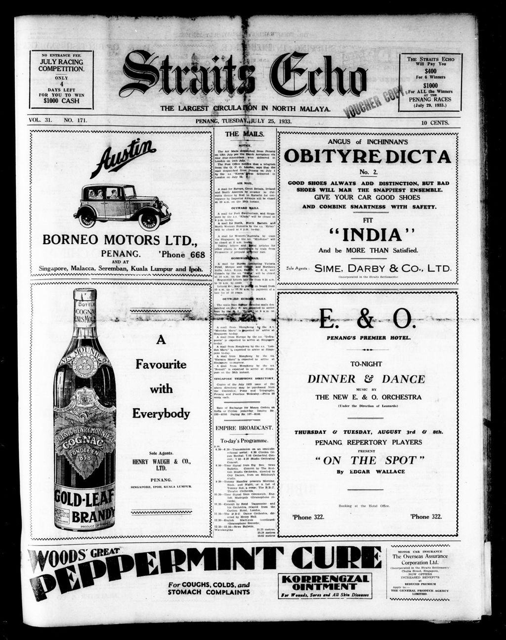 Miniature of Straits Echo 25 July 1933