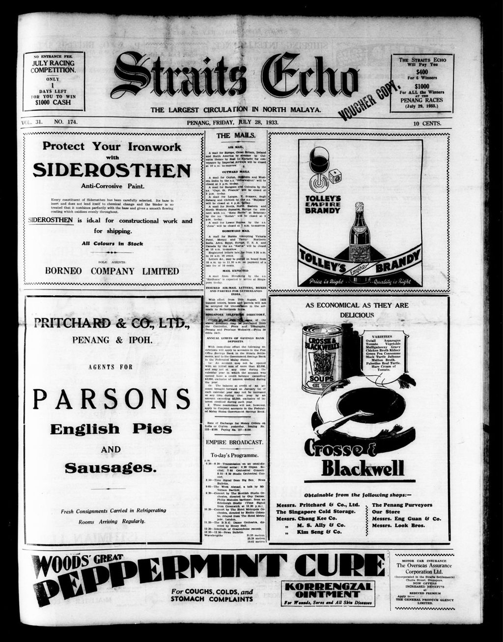 Miniature of Straits Echo 28 July 1933