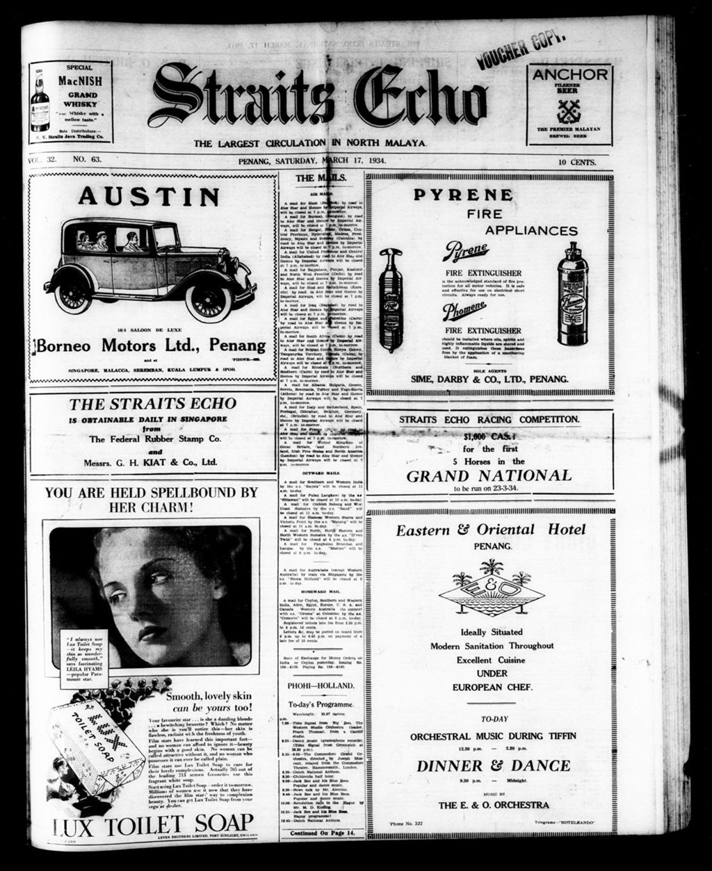 Miniature of Straits Echo 17 March 1934