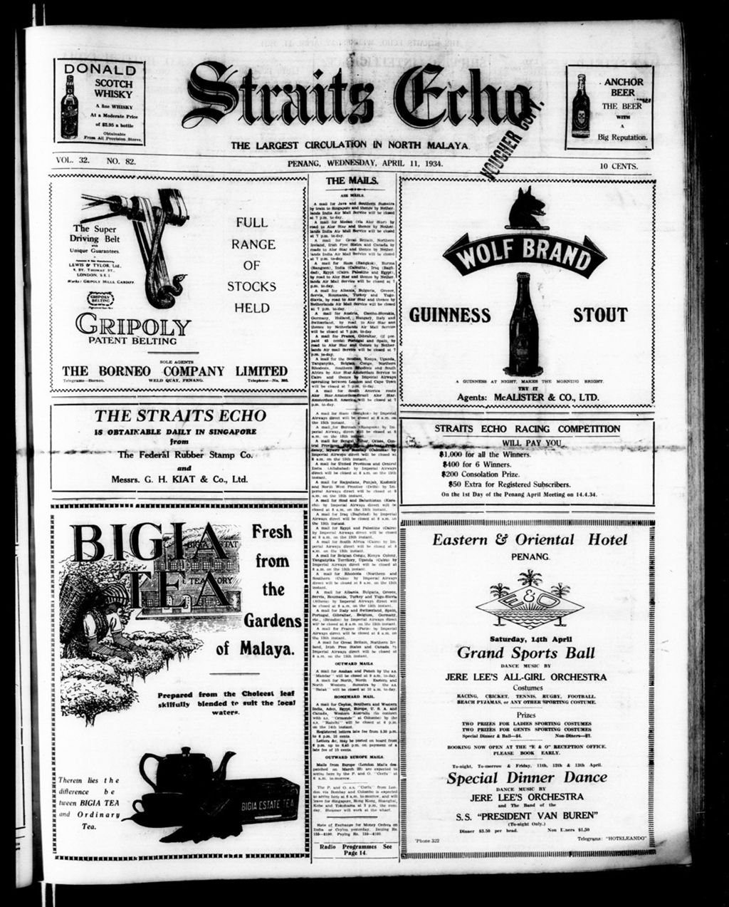 Miniature of Straits Echo 11 April 1934