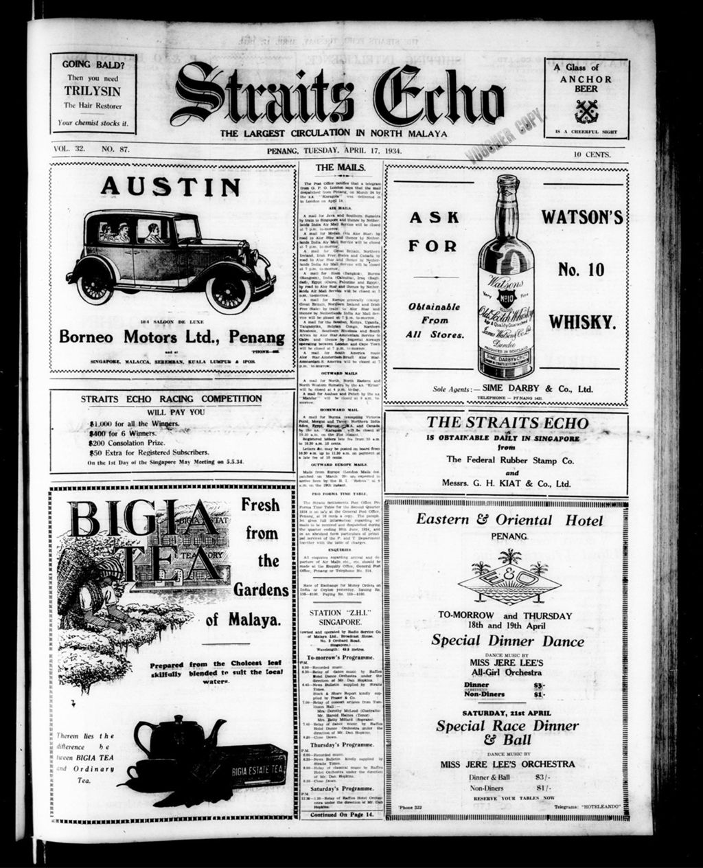 Miniature of Straits Echo 17 April 1934