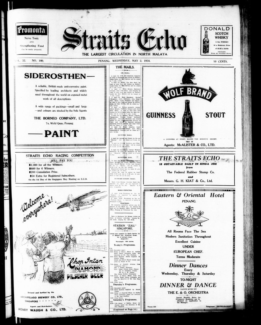 Miniature of Straits Echo 02 May 1934