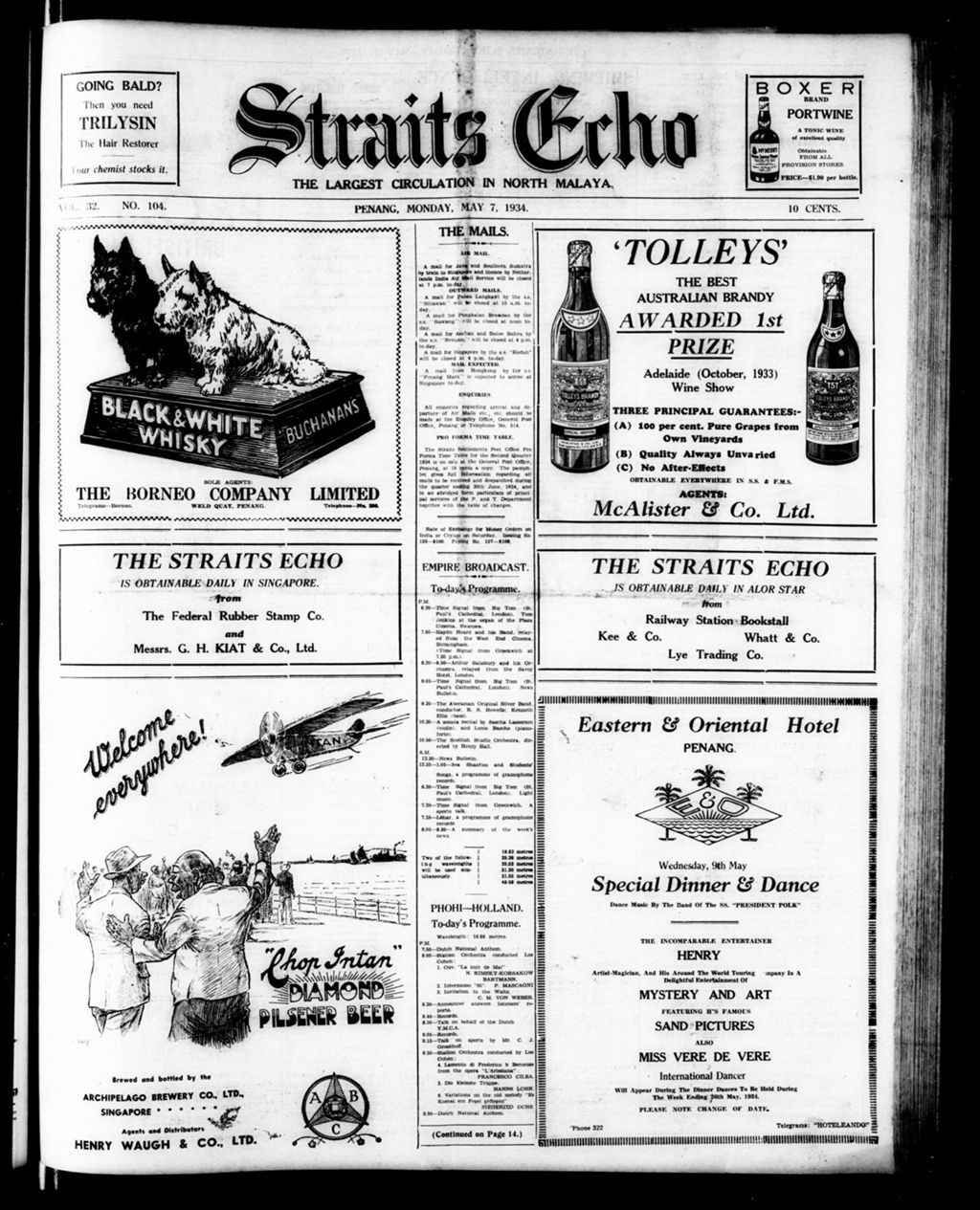 Miniature of Straits Echo 07 May 1934