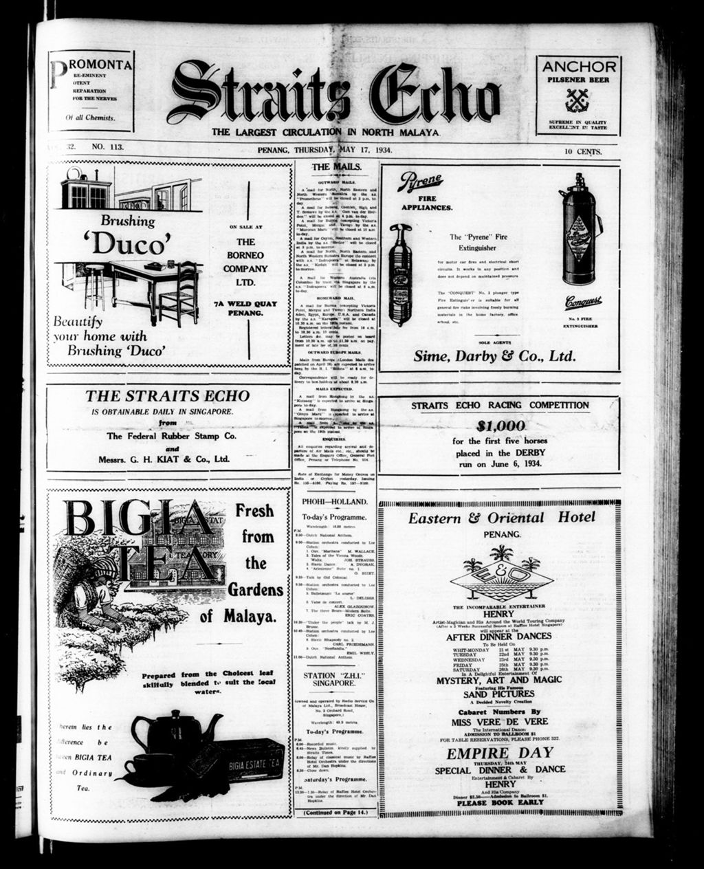 Miniature of Straits Echo 17 May 1934