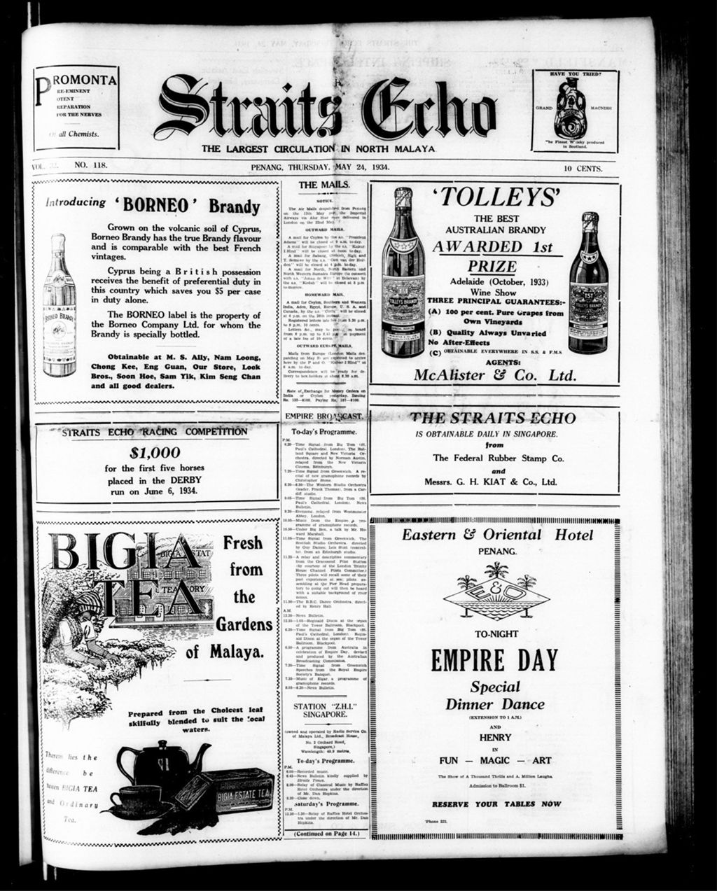 Miniature of Straits Echo 24 May 1934