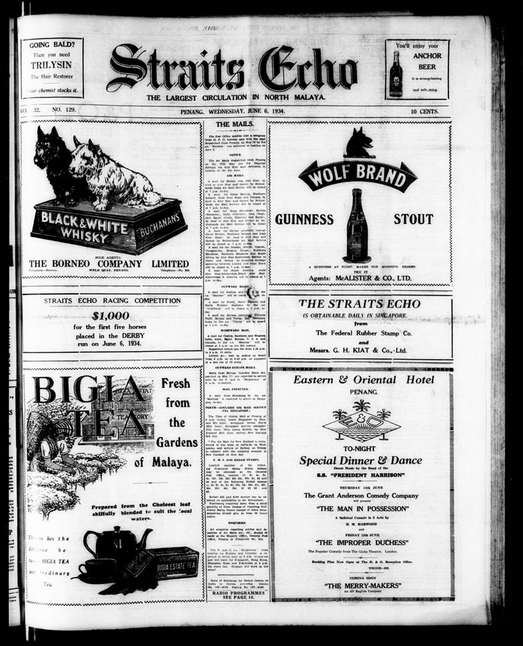 Miniature of Straits Echo 06 June 1934