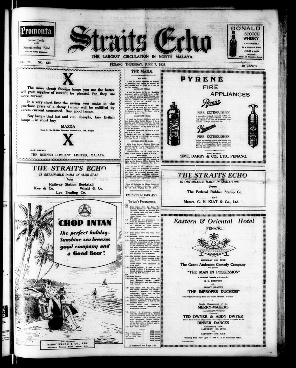 Miniature of Straits Echo 07 June 1934