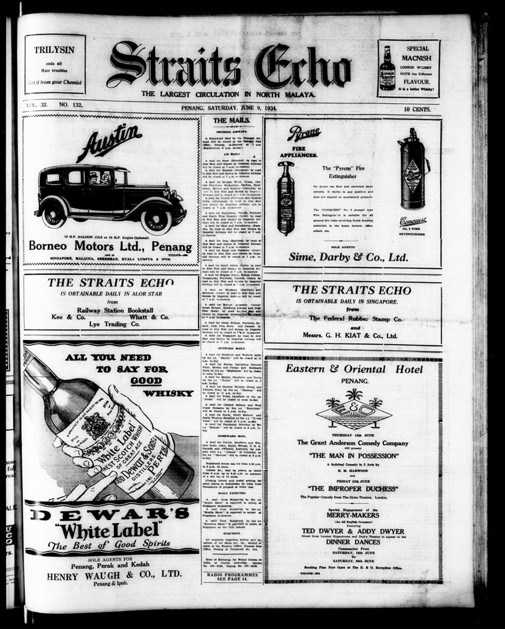 Miniature of Straits Echo 09 June 1934