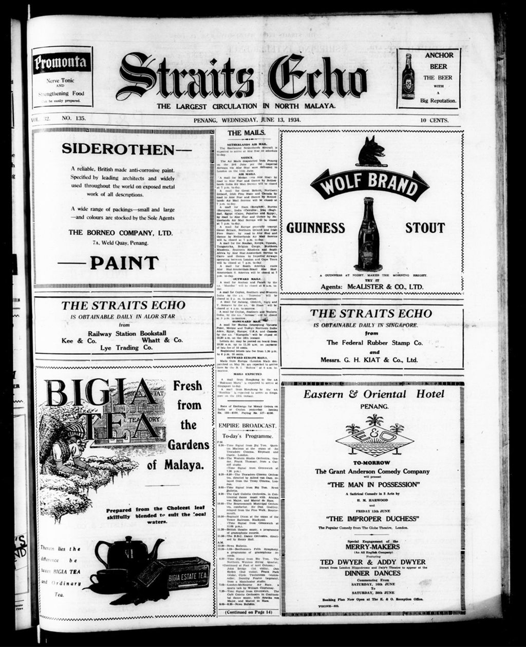 Miniature of Straits Echo 13 June 1934